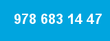 978 683 14 47 978 683 14 47